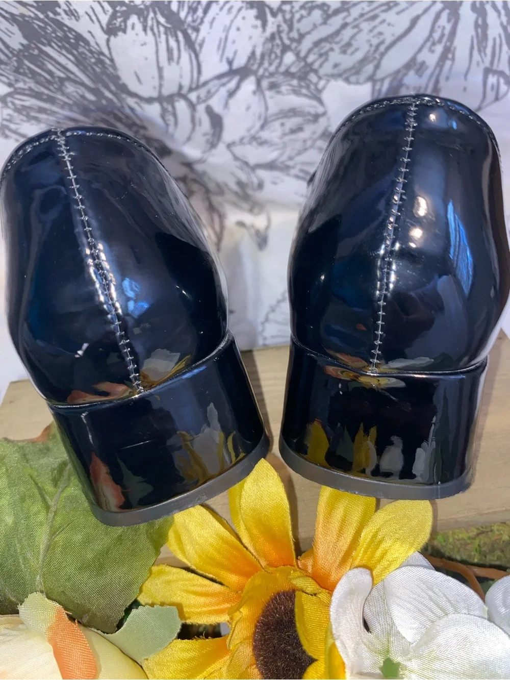 Black Patent Double-Strap Mary Jane Flats